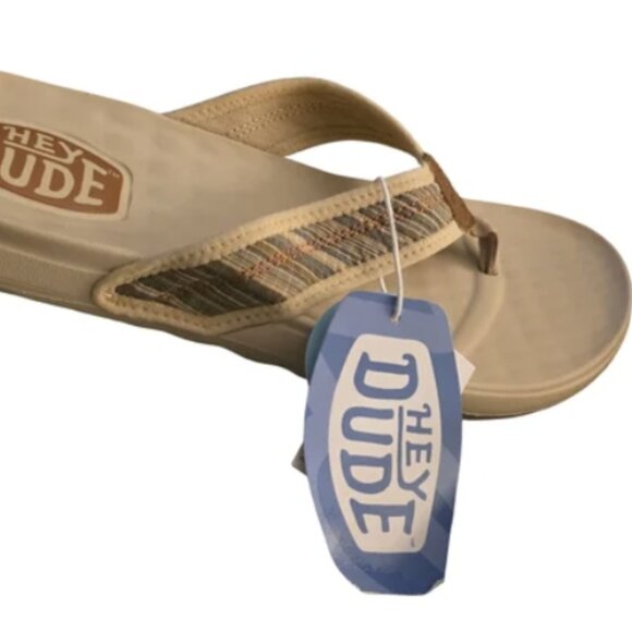 Hey Dude Men\'s Myers Mossy Oak Camo Flip Flops Size 9